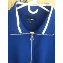 Chaqueta Azul Con Su Camiseta Fashion Nova. Talla S. Usada. 