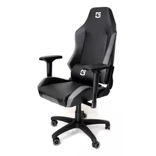 Silla Gamer Butaca - 4d - Reclinable 180° 150kg - Premium Color Negro Con Gris Material Del Tapizado Pu