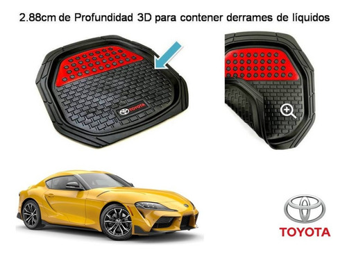Tapetes 4pz Charola 3d Logo Toyota Supra 2021 A 2023 Foto 5
