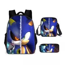 Estojo De Lápis Sonic Student, Kit De Mochila Escolar Infant