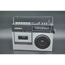 Antiguo Radio Grabador Sakura Vintage Retro Funciona