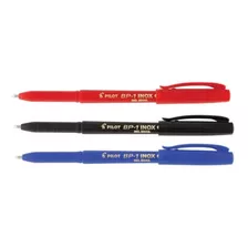 Caneta Esferográfica Pilot Bp-1 Inox 1.0mm 3 Unidades