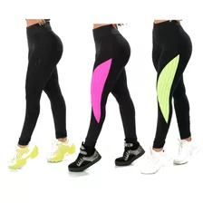 Kit De 3 Legging Fitness Calça Feminina Academia Treino 