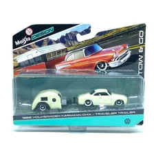 Miniatura Vw Karmann Ghia 1966 C/ Trailer 1:64 Maisto Design