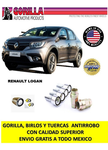 Birlos De Seguridad Renault Logan 2016 (codigo 68172-68175) Foto 3