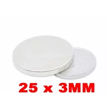 Imã De Neodímio Disco 25mm X 3mm * 2 Peças * 25x3 Mm