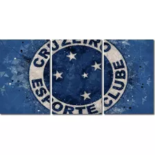 Quadro Decorativo Cruzeiro Esporte Clube Toca Raposa 3 Peç