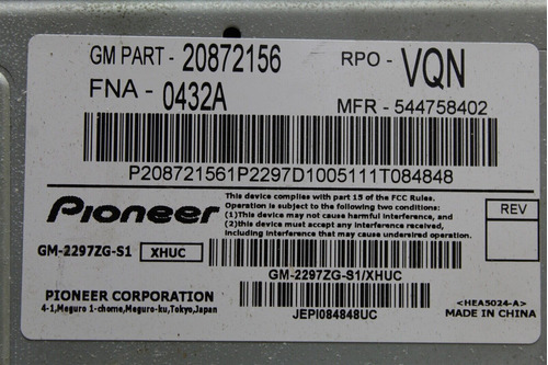 10-15 Chevrolet Equinox Terrain Radio Amplifier Amp 2087 Tty Foto 3