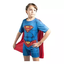 Fantasia Infantil Superman Com Capa Super Herói Original