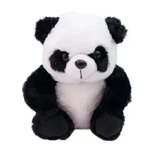 Urso Panda De Pelúcia Sentado 25cm +2meses