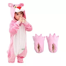 Pijama Con Forma De Animal De Pantera Rosa Para Niños