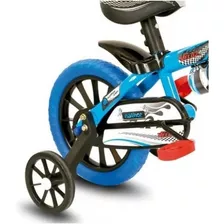 Bicicleta Infantil Nathor Veloz Aro 12 Azul Com Rodinhas