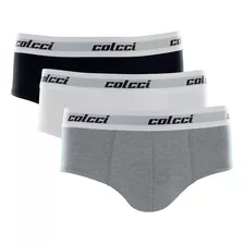 Kit 3 Cuecas Colcci Slip Tradicional Algodão Coton Original