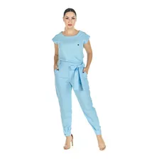 Conjunto Feminino Scrub Manga Muscle Azul Bebê