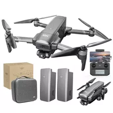 Sjrc F22s Pro 4k Drone Sensor 3.5 Km 2 Baterias Accesorios Gris