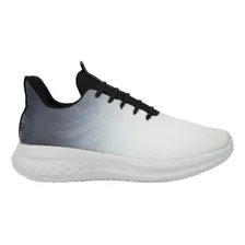 Tenis Casual Choclo Next & Co 3563 Blanco Y Gris Para Hombre