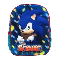 Mochila Escolar Sonic 14 Pulgas Diseño 3d Estilo Y Velocidad Ginga