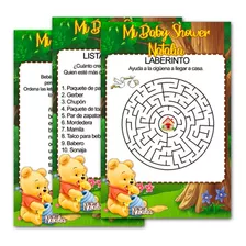 Juegos Baby Shower Winnie Pooh Personalizados Imprimibles M1