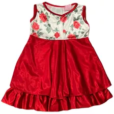 Vestido De Fiesta Rojo Nena T 4 Años