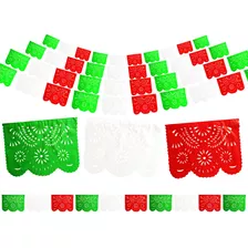 Papel Picado Tricolor Dia De La Bandera, Fiesta Mexicana 50m