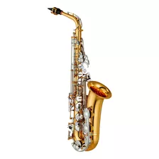Saxofón Alto Yamaha Mib Con Llaves Niqueladas Sax Yas26 Con Estuche Color Dorado