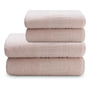 Jogo De Toalha Banho 4 Peças 100 Algodão 400 Gr/m Loft Camesa Rose Liso