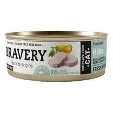 Alimento Bravery Para Gatos Esterilizados Merluza Lata 70 Gr