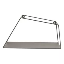 Prateleira Metal Geoform Trapezium Preto 28x12x15cm