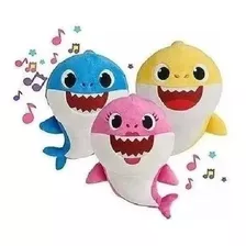 Kit 3 Pelúcia Turma Baby Shark Musical Anti-alérgico Promo