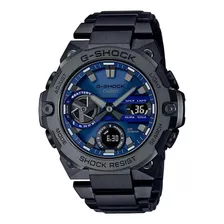 Relogio Casio G-shock Solar G-steel Gst-b400bd-1a2dr Cor Da Correia Ip Gun Cor Do Bisel Ip Gun Cor Do Fundo Azul