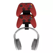 Base Soporte De Pared Para 2 Controles Y Audífonos De Xbox