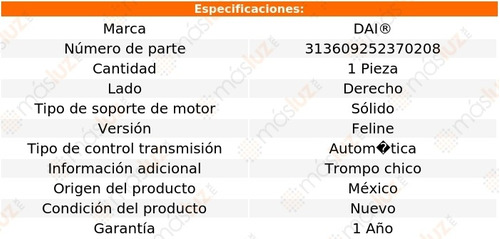(1) Soporte Motor Der Peugeot 207 L4 1.4l Aut 00/11 Dai Foto 3