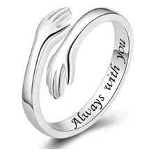 Anillo Abrazo Con Gravado Always With You 