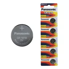 05 Pilhas Baterias Cr1616 Panasonic - 1 Cartela