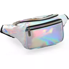 Riñonera Holográfica Para Mujer - Bolsa A La Cintura Con .