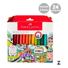 Caneta Fine Pen 24 Cores 0.4mm - Faber Castell 