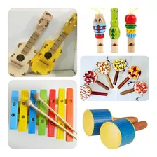 Kit Com 5 Instrumentos Musicais Infantis Montessorianos 