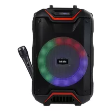 Bafle Portátil Bluetooth Con Control Y Luz Rgb De 8 Pulgadas Color Negro