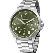 Relógio Masculino Orient Prata Verde Metálico Mbss1380 