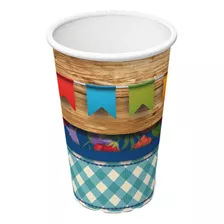 Copo Papel Para Festa Junina Estampado Decorativo Com 8 Un