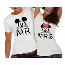 Duos Para Parejas Playeras Novios Moda Minie Mickey Juvenil