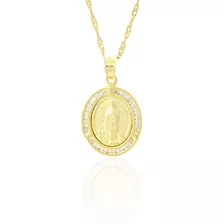 Dije Medalla Virgen De Guadalupe Oro Laminado 18k