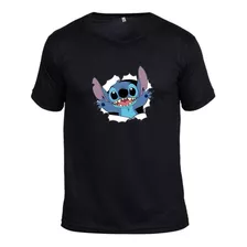 Camiseta Blusa Lilo E Stitch Desenho Animado Novidade Verão