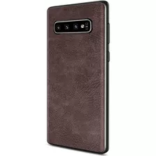 Funda Para Samsung Galaxy S10, Marron/resistente/cuero