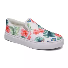 Tênis Sapato Feminino Slip-on Iate Confortável Calce Fácil