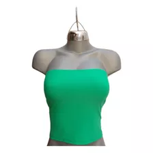 Crop Top Básico Strapless Variedad De Colores +