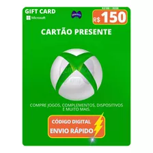 Gift Card Xbox Cartão Presente Microsoft Live R$ 150 Reais