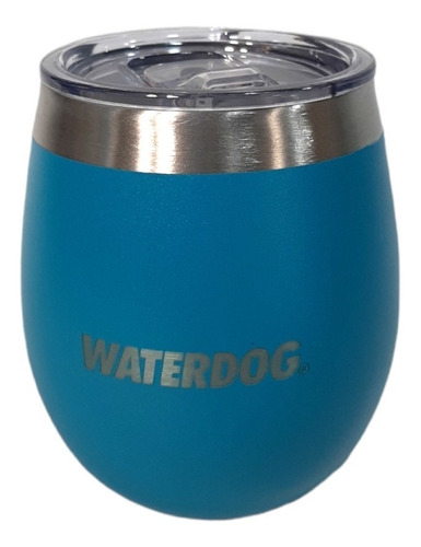 Copon Vaso Mate Con Tapa Waterdog 240ml Térmico Acero Inox.
