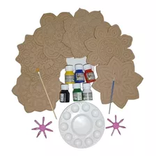 Kit Mandalas Para Pintar Con 6 Pintura Acrílica Puntillismo