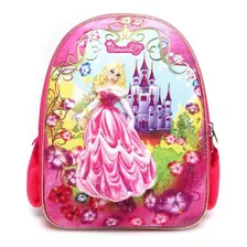 Mochila Infantil 3d Diplomata Princesa Meg Rosa Maxtoy Desenho Do Tecido Desenho